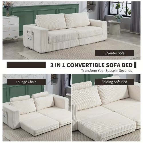 Convertible sofa bed - sofa, 3