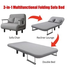 Grey Foldable Sofa Bed 